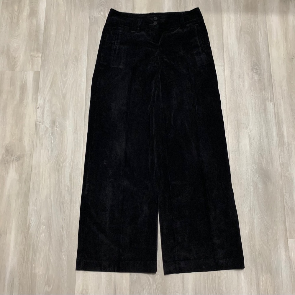Michael Kors Black Corduroy Wide Leg Pants Sz 4